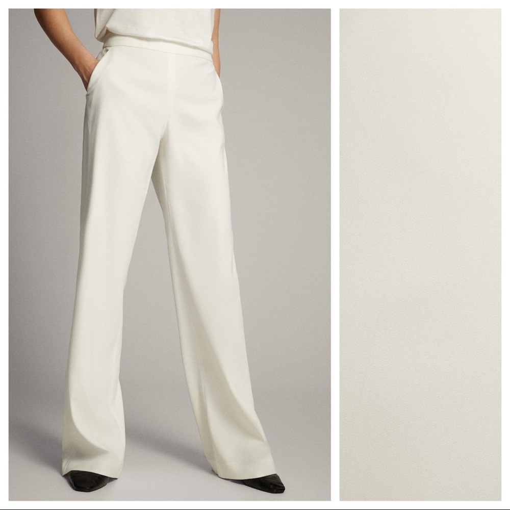 NWT. Massimo Dutti White Trousers Size 10 - Picture 3 of 11